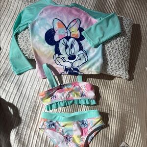 Disney Minnie Mouse Kids Swim Set - Multicolor